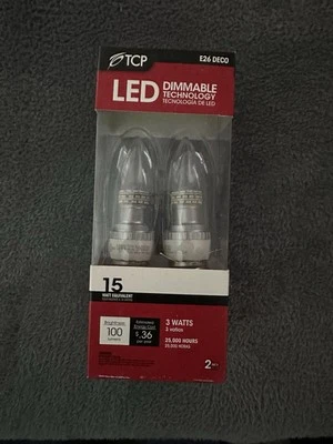 TCP E26 DECO Dimmable LED Technology 3 Watts #RLDT3W30K2 - Image 1 of 4