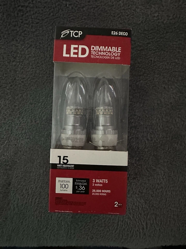 TCP E26 DECO Dimmable LED Technology 3 Watts #RLDT3W30K2 - Image 1 of 4