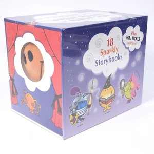 Mr Men Little Miss Glitzerbox 18 Bücher & Mr Tickle Stofftier Geschenkset versiegelt - Bild 1 von 12