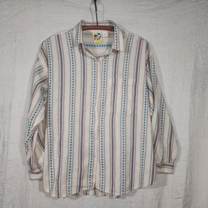 Heshy II kariertes Hemd mit Knopfleiste türkis & lila Gr. M Vintage 80er Landhaus - Bild 1 von 8