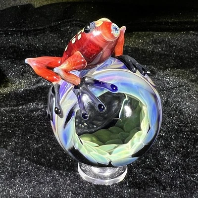 1 1/2” Tim Keizers Rana Roja Ver a Través de Mármol Firmado TK4 Foto 1 de 4