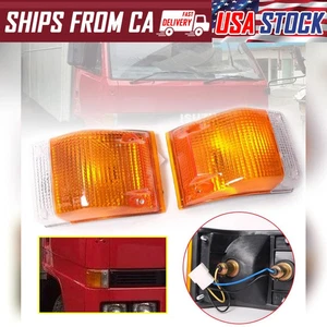 FIT 85-93 ISUZU ELF NPR NKR NHR TRUCK CORNER LAMP FENDER LAMP LIGHT PAIR SIDE - Picture 1 of 6