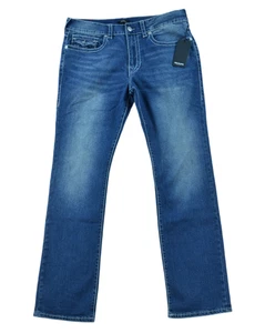 True Religion Jeans Men's 36x34 Ricky Big T Relaxed Straight Denim Flap NWT - Picture 1 of 10
