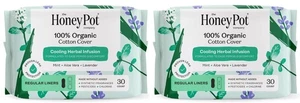 The Honey Pot Company 100% Organic Cotton Cooling Herbal Infusion Regular Lot - Picture 1 of 5