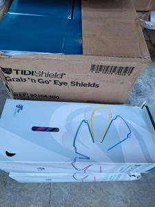 Lot Of 150 TIDI Shield GRAB'N GO EYE SHIELDS #9210A-100 QTY. 6 BOXES OF 25 - Picture 1 of 5