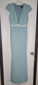 Ricarica Dress Size Medium Sequined Mermaid Gown Cocktail Event Cap Sleeve - Picture 1 of 11