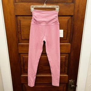 Beyond Yoga Spacedye Raise The Barre Shirred Legging sz XS Pink Haze Heather NWT - Picture 1 of 13
