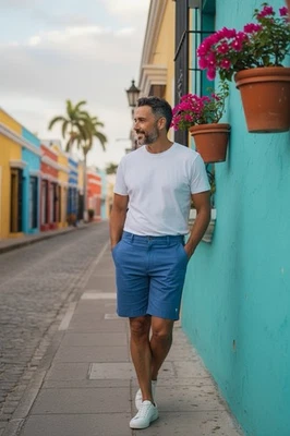 Pantalones Cortos Informales Hombre Margaritaville Cintura 30 Largo 7” Nuevos Con Etiquetas Foto 1 de 4