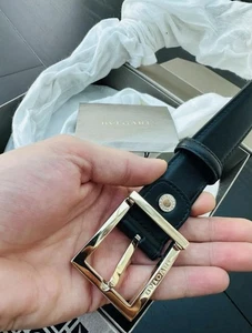 Bvlgari bulgari Black Leather Belt 110 Cm - Picture 1 of 4