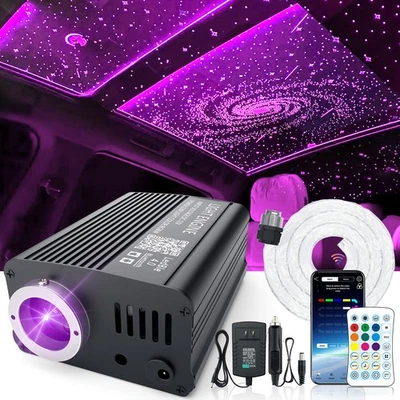 600 CAR HEADLINER METEOR STAR LIGHT KIT ROOF SHOOTING CEILING LIGHTS FIBER OPTIC - Imagem 1 de 4