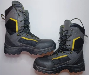 Klim Adrenaline Gore-Tex Snowmobile Boots Snow Boots Size 10 Black Yellow - Picture 1 of 9