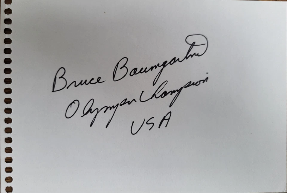 Bruce Baumgartner (USA, Ringen, Olympia-Gold 1984), Zettel - Bild 1 von 1