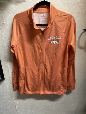 NFL Denver Broncos 2XL оранжевый карманы молнии куртка Majestic ThermaBase (A) - Изображение 1 из 4