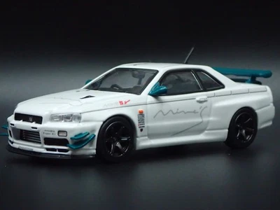 1999-2002 Nissan Skyline GTR R34 Vspec N1 Modificata By Miniere 1:64 Modellino - Immagine 1 di 4