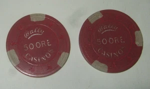 Bally Casino Chips Vintage Gambling Chips Before Bally's dalla Svezia - Foto 1 di 9