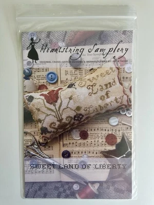 HEARTSTRING SAMPLERY Sweet Land of Liberty Patriotic Cross Stitch Pattern - Image 1 of 2