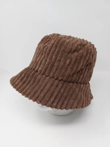 David & Young Corduroy 2 Wale Brown Lined Bucket Hat OSFM Cap - Picture 1 of 5
