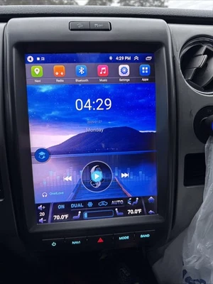 Radio estéreo GPS automática Tesla Apple Carplay 12,8" para Ford F-150 2013 2014 2015 Foto 1 de 4
