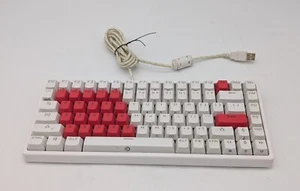 Drevo Gramr 84-Key Backlit Mechanical Keyboard Wired USB White Red Keys Working - Picture 1 of 4