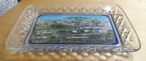 Souvenir DALYESFORD VICTORIA Glass Dish - Photo View WOMBAT HILL 1920's/30's - Picture 1 of 5