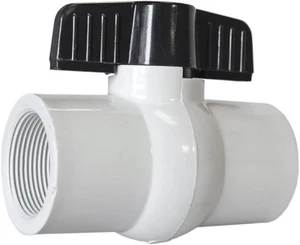 PVC COMPACT BALL VALVE  - 1 1/2" - Threaded - PLUMB-EEEZE BRAND NEW - Picture 1 of 1
