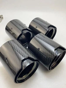 4 PCS Carbon Fiber Exhaust Tip Pipe Fit for BMW F87 M2 F80 M3 F82 F83 M4 - Bild 1 von 4