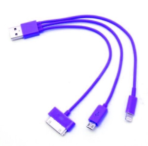 3in1 USB Cable for IPHONE 6S 7 8 X 4S Micro USB Galaxy S7 sony LG HTC Charger
