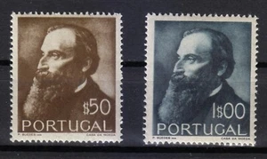 Portugal 1951 MNH Mi 758-759 Sc 727-728 Guerra Junqueiro, poet , author ** - Picture 1 of 2