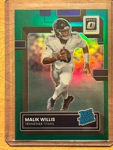 2022 Donruss Optic - Malik Willis - Rated Rookie RC Green Prizm SSP /5 - Titans