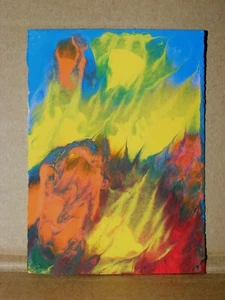 ACEO Original Art Trading Card Acrylic Abstract Painting by NuoVo (#36) - Picture 1 of 2