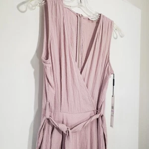NWT Calvin Klein Light Lilac Crossover Crepe Jumpsuit Women’s Size 6 - Picture 1 of 14