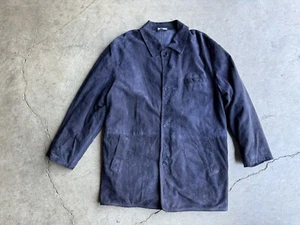 Brioni Cashmere Wool Lined Suede Leather Jacket sz M 50 Blue Made in Italy - Picture 1 of 6