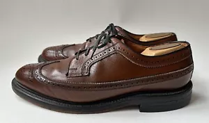 Scarpe vintage The Florsheim da uomo in pelle marrone con punta ad ala lunga taglia 9 C -M37 - Foto 1 di 14