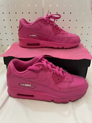 Nike Air Max 90 GS Youth Laser Fuchsia Pink Limited Edition Great Condition 90.0 - Image 1 of 4