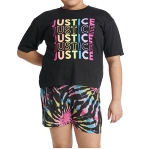 JUSTICE 2pc sleep set and eye mask girl’s Size Medium (10)  - Picture 1 of 7