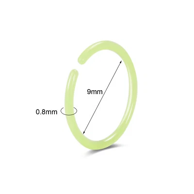 40Pcs/Set Colorful Resin Lip Nose Rings Hoop Clicker Cartilage Earrings Jewelry - Image 1 of 4