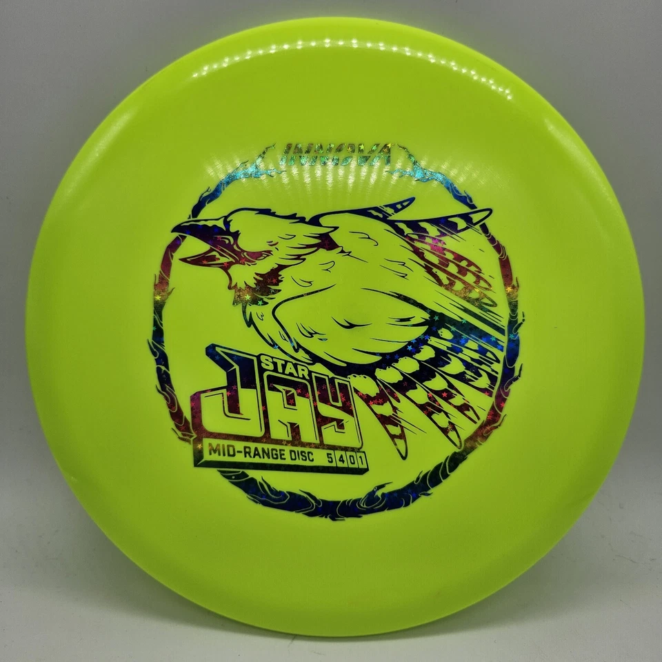 Used Innova Star Jay Chartreuse/Rainbow Stars 173g 9/10 - Image 1 of 3