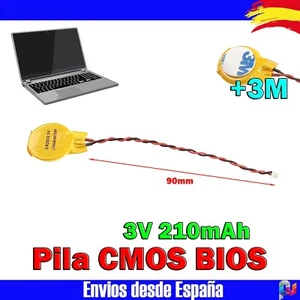 Pila Ordenador Portatil Bateria Alimentacion CMOS BIOS 3V 210mAh con cable +3M - Imagen 1 de 1