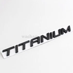 Rear Trunk Decklid Badge Emblem Sticker TITANIUM for Universal Cars BLACK AU - Picture 1 of 4
