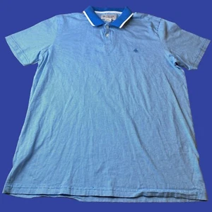 Munsingwear Shirt Mens Large Blue Striped Cotton Original Penguin Polo Logo - Picture 1 of 8