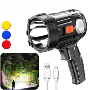 900000000LM Solar/USB Proyector LED Recargable Foco Linterna de Mano - Imagen 1 de 24