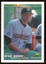 2005 Grandstand Danville Braves BRAD JAMES RC BRAVES ASTROS PROSPER TX