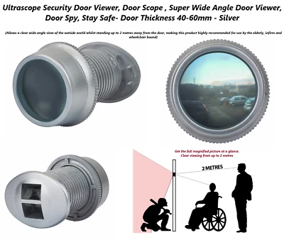 Ultra-scope Security Door Viewer Super Wide Angle Door Viewer, Door Spy Scope - image 1 of 4