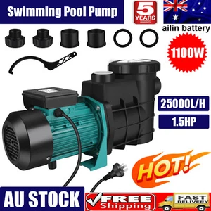 1100W Swimming Pool Pump Water 1.5HP Self Priming Filter 18000 L/h Electric Pump - Picture 1 of 13