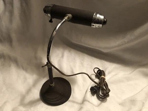 Rare art deco desk lamp Chrome/Red Adjustable Works Great! - Picture 1 of 6