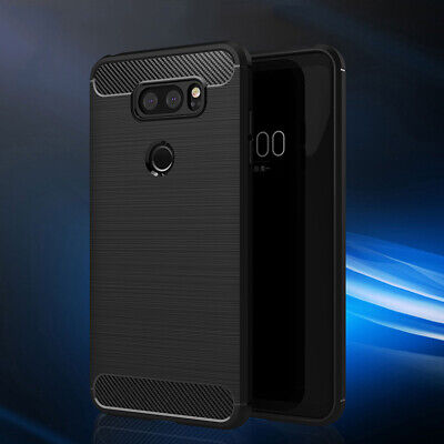 For LG G7 G8 V35 V40 V50 ThinQ V30 Slim Fiber Carbon Silicone Rugged Case Cover • 2.22€