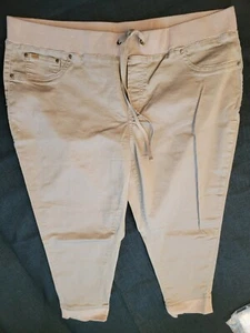 DG2 Pants by Diane Gilman Taupe Tan Pull On Pants Size P2X NWT Drawstring Waist - Picture 1 of 6