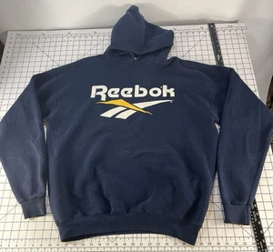 Vintage 80s 90s Y2K USA Made Reebok Hooded Sweatshirt Hoody Surf Skate Distressd - Bild 1 von 8