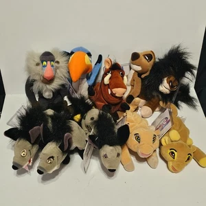 Vintage Disney Store Lion King Mini Bean Bag Plush - Set of 10 - New with Tags - Picture 1 of 7