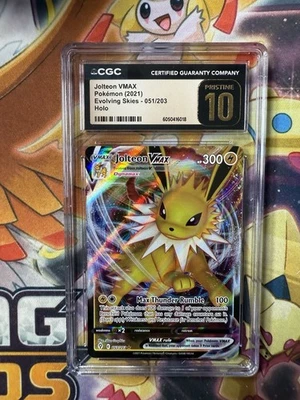 2021 POKEMON SWORD & SHIELD EVOLVING SKIES #051 JOLTEON VMAX CGC 10 PRISTINE - Image 1 of 2
